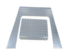 2MM LAND ROVER DEFENDER PUMA SILVER BONNET PROTECTOR  (C/SUNK & S/S FITTINGS) - DDS Metals - LRB127S