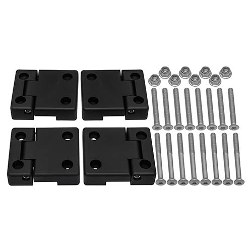 Land Rover Defender Anodised Black 2nd Row Door Hinge Kit - Britpart - DA1306