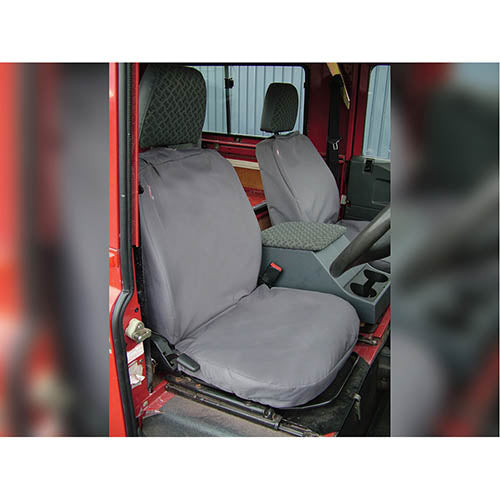 W/PROOF SEATCOVERS FRONTSET 3SEATS DEFENDER - BRITPART - DA2815GREY