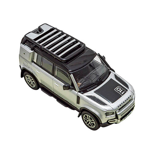 NEW LAND ROVER DEFENDER 110 INDUS SILVER 1:76 - Britpart - DA3377