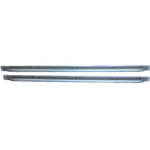 Defender 90 Side Protection Bars (Rear Wings) Silver - DDS Metals - LRB893S