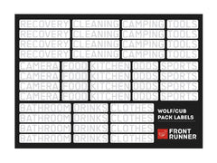 Wolf Pack Pro/Cub Pack Campsite Organizing Labels - Front Runner - SBOX026